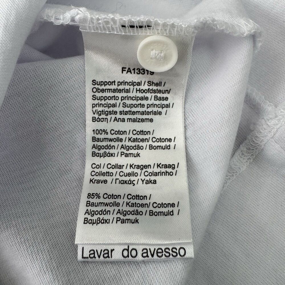 Lacoste Regular Fit Golf Polo Men XL 6 White Cotton Short Sleeve Rubber Logo - Picture 8 of 12